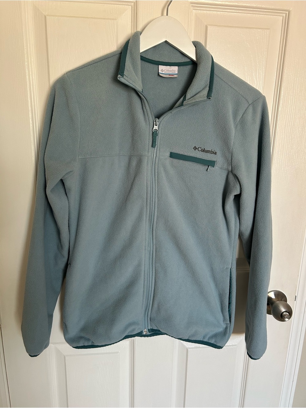 Columbia Sea Foam Green Full Zip Fleece Jacket